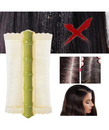 AMZLORD C84omb Double-sided Scalp Massage Comb Fine Tooth Hair Nit Comb Lice Comb Flea Lice Removal Bamboo Shape for Cats Dogs Green - Buy Online on SooperMarket.com