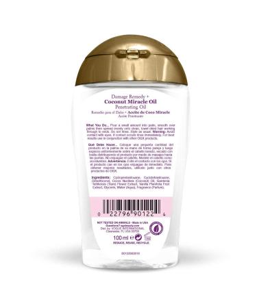 Ogx Coconut Miracle Oil X-Strength 3.3oz (100ml) - Pack of 2 - Penetrating Formula - Buy Online on SooperMarket.com