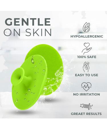 4 Pack Silicone Face Scrubbers - Exfoliating Facial Cleansing Brush Set for Women - Buy Online on SooperMarket.com
