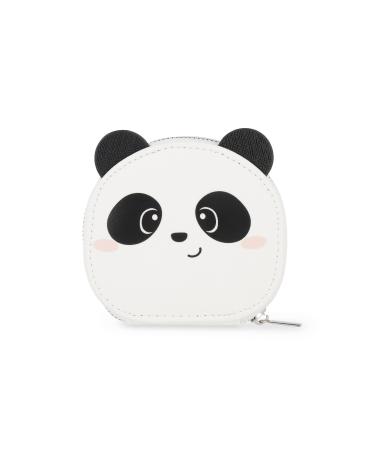 Legami Manicure Kit - But First Nails! Scissors Nail Clippers File Cuticle Pusher for Manicure and Pedicure Pocket and Portable Set Great for Travel Home Use Panda
