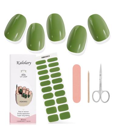 Kalolary Gel Nail Polish Strips Nail Gel Art Sticker Waterproof Full Nail Wraps Decal Sets with Scissors Nail File and Stick for Women Girls Nail Art Decor (UV/LED Lamp Required)-3