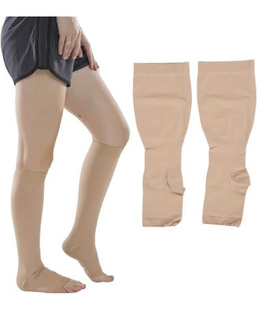 Knee Long Compression Stockings 23-32 mmHg for Varicose Veins & Edema - Supportive Nursing Stockings for Men & Women (4XL) - Buy Online on SooperMarket.com