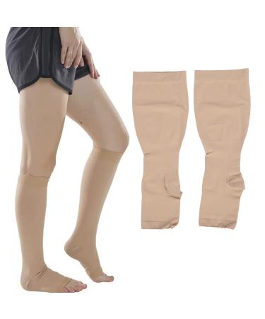 GfRGFH Knihohe compression stockings 23 to 32 mmHg improved blood circulation thigh -high varicose vein stockings for women and men (5xl)