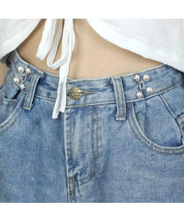 Qkari Adjustable Jean Button Pins - No Sewing Required - White Pearl - Buy Online on SooperMarket.com