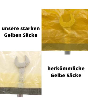 Extra Strong Yellow Recycling Bags 27 | 90 Liters | DSD Compliant | Heavy-Duty Waste Bags - 10 Pack - Buy Online on SooperMarket.com