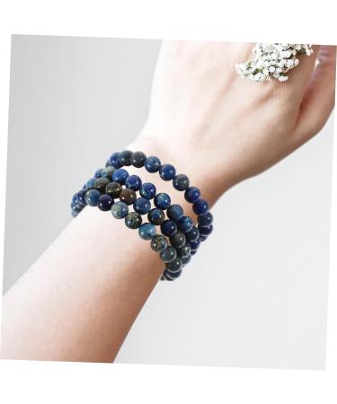 STOBOK 2Pcs stone bracelet Stone delicate delicate bracelet stone necklace bead accessories Bracelet beads wristband decorative bracelet Scattered beads decorate beading Blue 0.60X0.60X0.60CM - Buy Online on SooperMarket.com