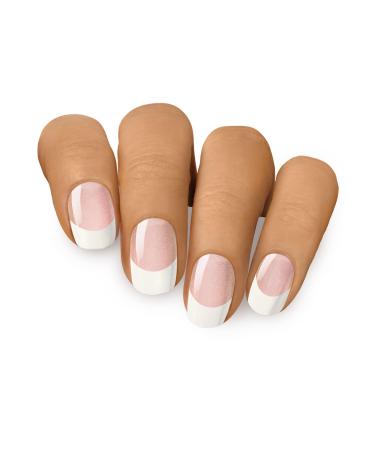 MOYOU LONDON Semi Cured Gel Nail Strips 20 Pc. Gel Wraps for Nails Get 1 Free UV Lamp when you Get 3 or More Easy Apply & Remove for Salon-Quality Manicure -Basic French