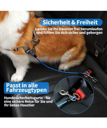 Mi Metty Strap Off Dog Car Leash - Bite-Resistant Steel Wire 32 Inch/80 cm Adjustable for All Dogs - Durable Black Design - Buy Online on SooperMarket.com