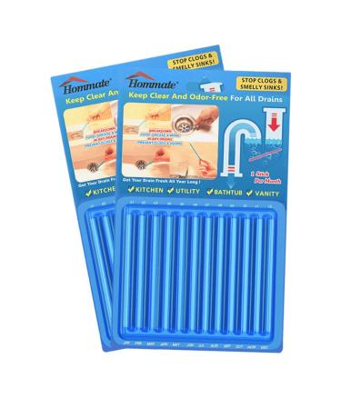 Drain Cleaner Sticks Drain Sticks for Clogs and Odors Powered Sticks for Clearing Grease Fats Oils and Soap Scum from Your Drains