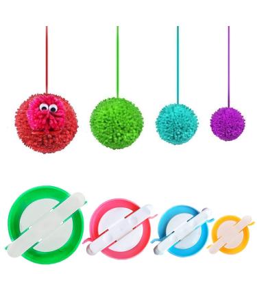 4 Sizes Pompom Pom-pom Maker for Fluff Ball Weaver Needle Craft DIY Wool Knitting Craft Tool Set Decoration by Knewmart