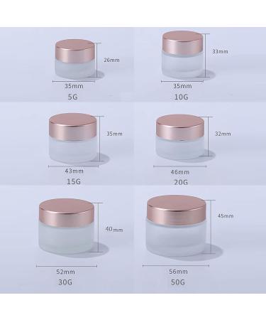 Plastic cosmetic jars empty jars 15ml Empty Face Cream Storage Containers Pots with Rose Lid Frosted Glass Cosmetic Jars (Color : Frosted Transparent Size : 20ml) (Color : Frosted Transparent Siz 15ml Frosted Transparent - Buy Online on SooperMarket.com