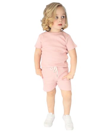 DreamBuy 20 Colours Ribbed Pyjama/Tracksuit/Loungewear Unisex Boys And Girls Pyjamas Baby Clothes Pyjamas For Women And Mens Pyjamas 6-12 Months Cotton Candy