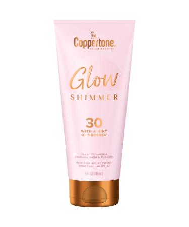 Coppertone Glow Hydrating Sunscreen Lotion with Illuminating Shimmer Minerals and Broad Spectrum SPF 30 Sunscreen  Water-resistant  Fast-drying  5 oz