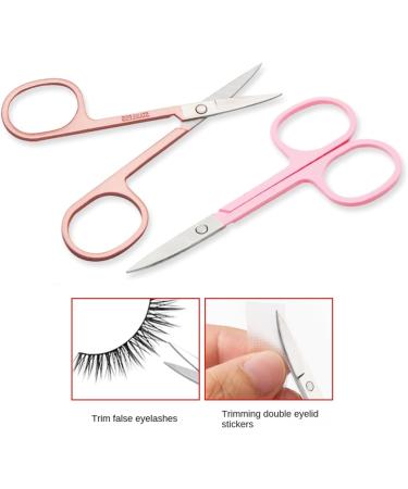 YSJJZRL 2 Pcs Professional Grooming Scissors - Eyebrow Scissors - Small Curved Stainless Steel Manicure & Beauty Scissor (Colourful) - Buy Online on SooperMarket.com