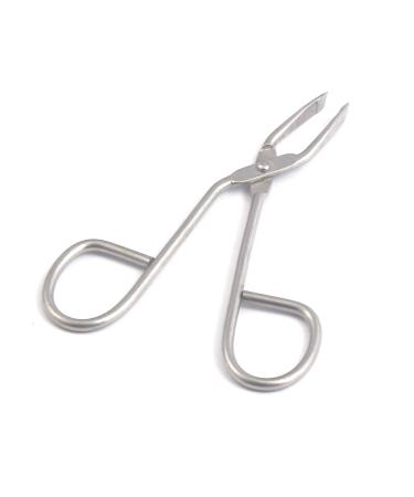 LAJA IMPORTS 1pcs Silver Professional Stainless Steel Scissor Handle Tweezers Shape Tool 'Eyebrow Beauty Nose Hair Clip Tweezer Remover Brow Trimmer For Women Girl