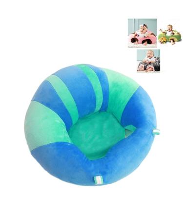 Baby Support Seat, 18x12inch Blue Baby Support Seat Sofa Plush Soft Animal Shaped Baby Learning to Sit Chair Keep Sitting Posture Comfortable Infant Sitting Chair for 3-11Months up Baby