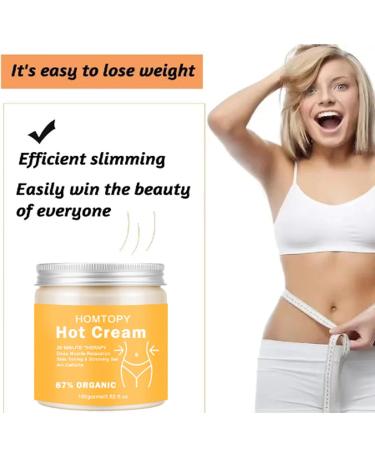 Hot Cream Cellulite & Fat Burner - Body Slimming Cream for Weight Loss & Belly Fat | Anti-Cellulite Body Wrap - 100g - Buy Online on SooperMarket.com