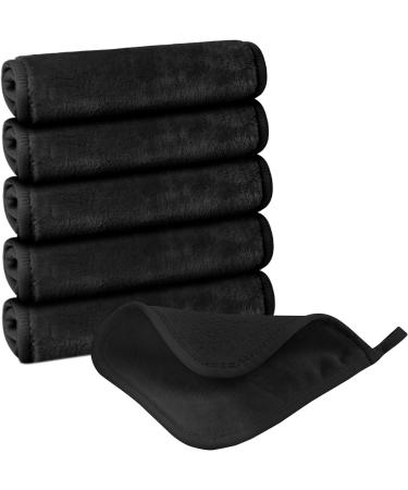 URAQT 6 Pack Face Cloths Make Up Remover 7.87 * 7.87in Soft Microfibre Face Wipes for Reusable Makeup Remover Cloth Washable Ultra Soft Facial Cleansing Wipe Cloths (Black) 6 Pcs-Black - Buy Online on SooperMarket.com