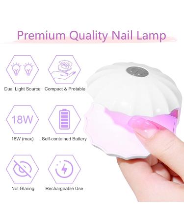 SAVILAND Mini LED Nail Lamp - 18W Portable UV LED Lamp for Gel Nails | Quick-Dry USB Nail Dryer for Professional Manicures at Home - Buy Online on SooperMarket.com