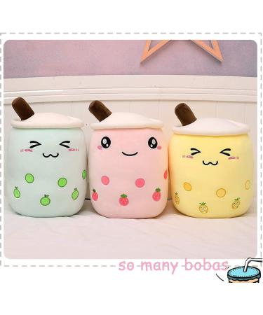 AMOZO Cute Cartoon Boba Milk Tea Plush Doll - Giant Bubble Tea Cup Pillow Toy (Green 35cm) - Buy Online on SooperMarket.com