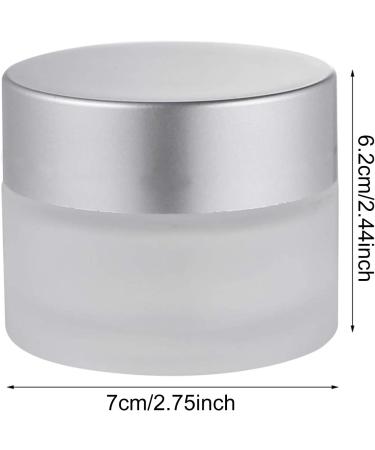 4 Pieces Empty Cosmetic Pots Glass Travel Cosmetics Container Jars with with Plastic Lids for Sample Creams 100g / 100ml Women Creams Make-up Sample Containers Round Silver - Buy Online on SooperMarket.com