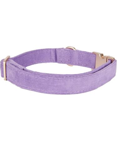 YUDOTE Ultra-Soft Dog Collar for Medium Dogs - Natural Cotton Cord Sensitive Skin Lilac M (1 Pack) - International Shipping Available - Buy Online on SooperMarket.com