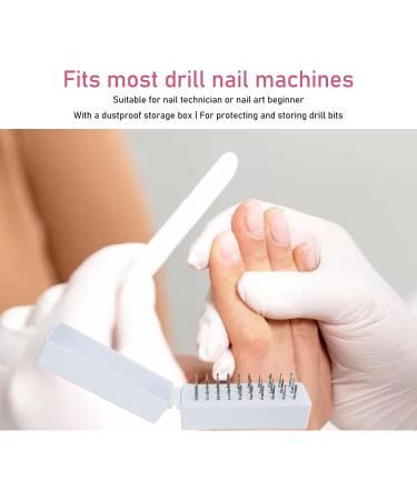 Stainless Steel Manicure Tools 30 Holes Nail Drill Bits Multi Shape Nail Grinding Heads Set with Dustproof Organizer Professional Remove Gel Nail Drill Bits for Manicure Pedicure Home Salon Use - Buy Online on SooperMarket.com
