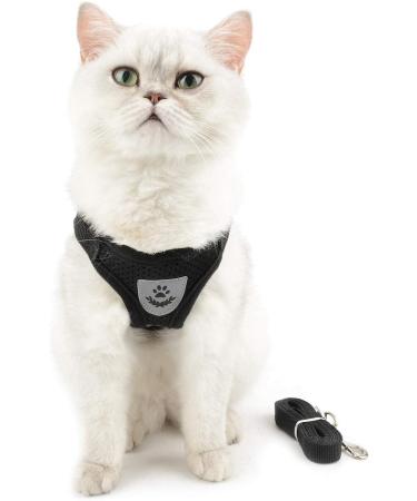Ranphy Cat Dishes & Leash Set - Break-Proof Reflective Chest Harness for Small & Adult Cats - Soft Fabric Black Size L (Chest 44 cm) - Buy Online on SooperMarket.com