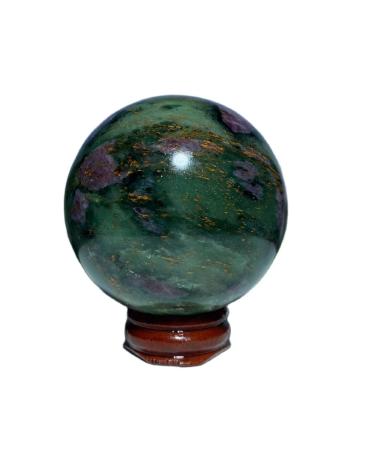 Natural Crystal Rough Natural Sphere Natural Gemstones Emeralds and Ruby Symbiotic Crystal Ball Hand Polished Spheres Quartz Decoration Gift 1pc (Color : 450-460g)