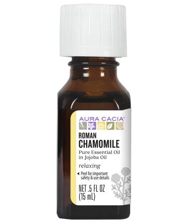 Aura Cacia Pure Essential Oils Roman Chamomile Relaxing .5 fl oz (15 ml)