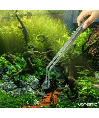 VORESTIC 38cm Curved Tweezers for Aquarium & Terrarium - Reptile Feeding Tongs - Buy Online on SooperMarket.com