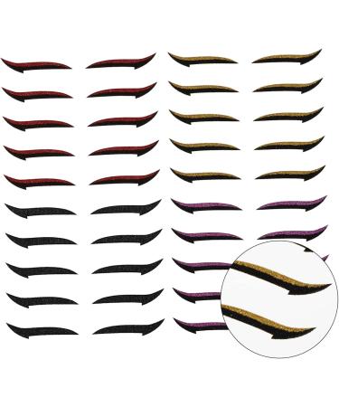 MUSISALY 20 Pairs Eyeshadow Stickers Eyeliner Stencils Sticker Eyelid Stickers Eyeliner Stencil Sticker Glue - Buy Online on SooperMarket.com