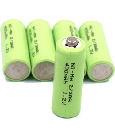 12 Pack 1.2V Ni-Mh 2/3AA Rechargeable Batteries - 400mAh Button Top for Solar Lights Shavers & Toothbrushes - Buy Online on SooperMarket.com