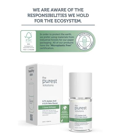 Buy The Purest Solutions T-Zone Oil Eraser - Anti-Blemish Skincare with 0.7% Azelaic Acid & 0.5% Beta Glucan - Vegan Solution for Oily Acne-Prone Skin - 0.34 fl. oz - International Shipping Available - Buy Online on SooperMarket.com