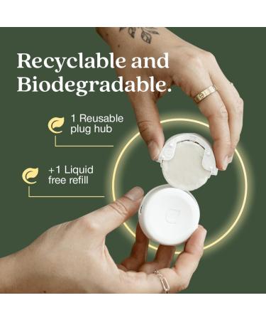 Enviroscent Non-Toxic Air Freshener - Lemon Leaf & Thyme Plug-In | 45+ Days of Home Fragrance | Refillable Essential Oil Set - Buy Online on SooperMarket.com