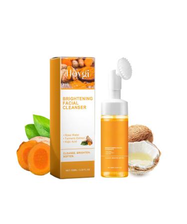 Turmeric Facial Cleanser Foaming Face Wash Turmeric Facial Wash Deep Cleaning Moisturizing Easy To Use Turmeric Foaming Face Wash Turmeric Foaming Cleanser for All Skin (100ml/1bottel)