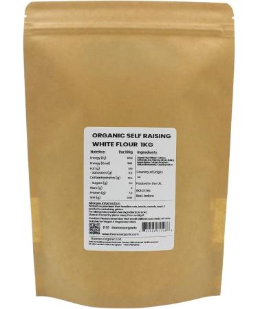Thames Organic Self Raising White Flour 500g - Unbleached High Protein for Baking Cakes, Bread & Pastries - Buy Online on SooperMarket.com