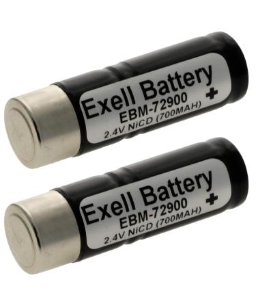 Exell Battery (2-PACK) EBM-72900 2.4V 700mAh Battery Compatible with Microtymp 2 Grason Stadler 72900 Schiller America 72900 5831 AMED3197 B11027 HL72900 MNC729 OM11027 Welch Allyn 23600