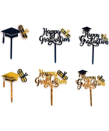 Graduation Cap Cake Topper Acrylic Pick Gift Son Daughter Classmate Friends Bachelor Cap Acrylic Cupcake Topper Graduation Cake Decoration - Buy Online on SooperMarket.com