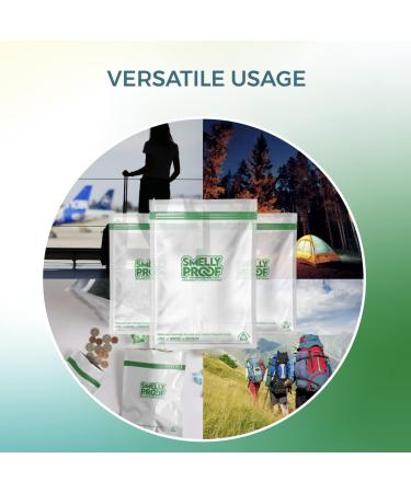 Smelly Proof Reusable Food Storage Container Bags - BPA Free PEVA Freezer Bags - Dishwasher Safe - No Odor Triple Zip - 10 Pack (Medium 6.5 x 7.5) - Buy Online on SooperMarket.com