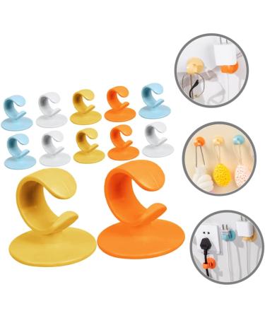 Cabilock 36-Piece Self-Adhesive Wall Hooks - Silicone & ABS Nail Hooks for Easy Hanging | No Punching Required Ideal for Home & Bathroom Use - Buy Online on SooperMarket.com