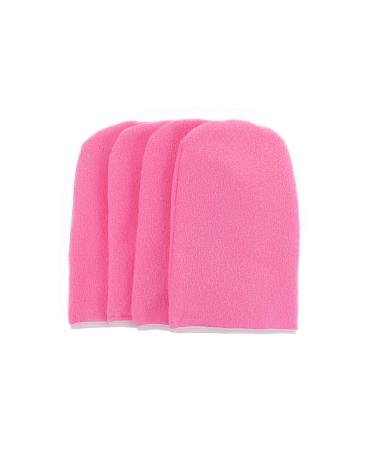 Beaupretty 2 Pairs Paraffin Gloves Terry Cloth Gloves Wax Care Insulated Gloves Cotton Gloves for Paraffin Bath (Pink)