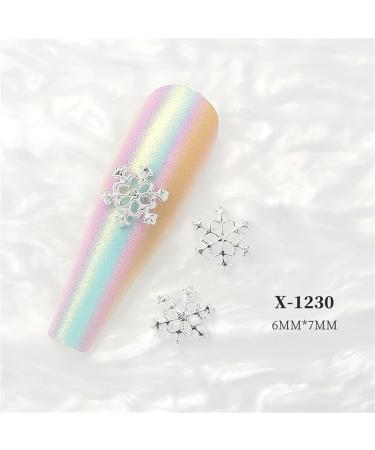 Stand Out With 10pcs 3D Art Alloy Snowflake Embellishments Fashionable Decorations X1231 - Buy Online on SooperMarket.com
