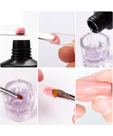 Poly Nail Gel Kit 4 Colors with Slip Solution | Glitter Builder Gel Nail Extension Set for Beginners | French Manicure Gift 4 Colors- Set B - Buy Online on SooperMarket.com