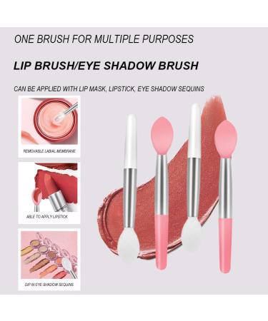 Silicone Mini Lip Brush Set - 4 Pcs Portable & Reusable Lip Applicator Brushes - Buy Online on SooperMarket.com