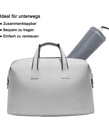 Heat-Resistant Silicone Mat Bag for Curly Bars & Hair Tools | 28.5 cm x 14 cm | Gray - Buy Online on SooperMarket.com