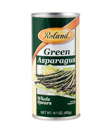 Roland Foods Whole Green Asparagus Spears, Specialty Imported Food, 14.1-Ounce Can