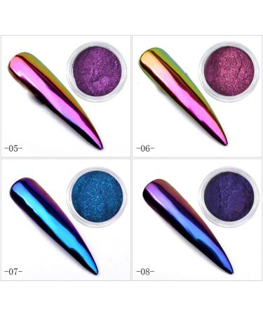 Chrome Nail Powder Set - Shinning Mirror Glitter Pigment for Nails (8 Boxes) - Buy Online on SooperMarket.com