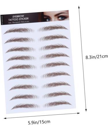 Angoily 4pcs Eyebrow Stickers Waterproof Eyebrow Brown Eyebrow Tool 3d Shaping Post Paper - Buy Online on SooperMarket.com