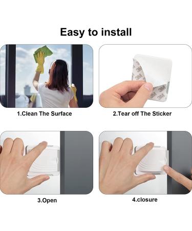 2 Pack Sliding Glass Door & Basement Windows Child Safety Lock - Patio Door Lock Gray - Buy Online on SooperMarket.com